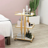Gold Spa Service Utility Trolley 3 Tier