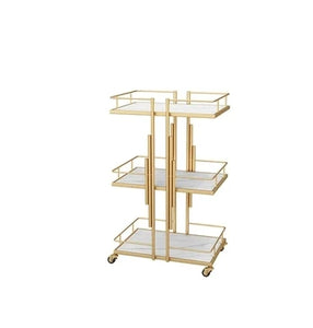 Gold Spa Service Utility Trolley 3 Tier