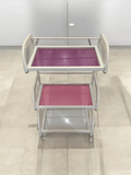 3 Tier Pink White Metal Trolley - MasksńMore