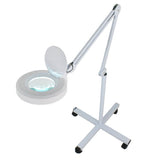 10X Magnifying Glass with Light and Stand, Floor Lamp with 5 Wheels