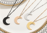 Ayatul Kursi Crescent Moon Necklace - MasksńMore