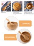 2pcs Bamboo Facial Mask Bowl Set