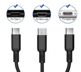 Black Phone Charger Cable Wristband Bracelet