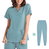 Esthetician Uniform Scrubs Jogger Uniform Set - MasksńMore