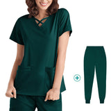 Esthetician Uniform Scrubs Jogger Uniform Set - MasksńMore
