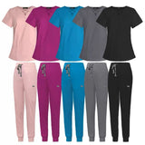 Esthetician Uniform Scrubs Jogger Uniform Set - MasksńMore