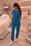 Esthetician Uniform Scrubs Jogger Uniform Set - MasksńMore