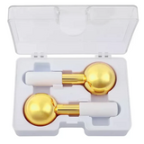 Stainless Steel Ice Globes Gold 2pcs
