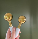 Stainless Steel Ice Globes Gold 2pcs