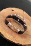 Infinity Leather Bracelet for Him - MasksńMore