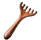 Natural Sandalwood Antler Massage 6 Claw Comb - MasksńMore
