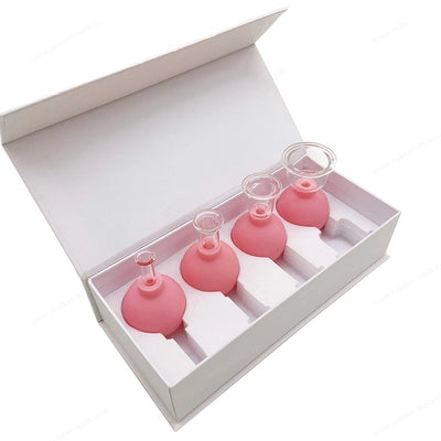 Glass Cupping Facial and Body Massage Therapy Set - 4pcs
