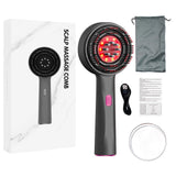 Hot Oil Hair Scalp Revitalizing Brush Comb Massager with Red Light
