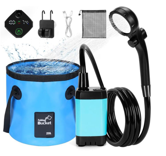Electric Portable Shower and Bidet with Bucket
