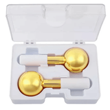 Stainless Steel Ice Globes Gold 2pcs - MasksńMore