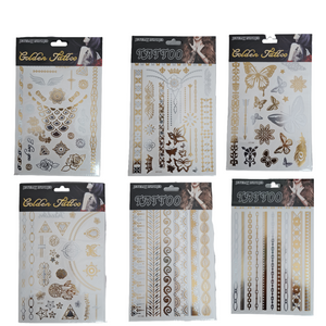 Metallic Gold/Silver Henna Tattoos