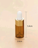 3ml Amber Dropper Bottles - MasksńMore
