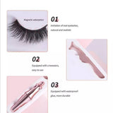 3 Pair Reusable False/Fake Magnetic Eyelash Set - Masks n More 