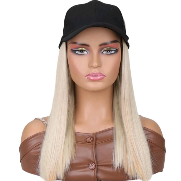 Synthetic Blonde Hair Baseball Cap Wig Extension