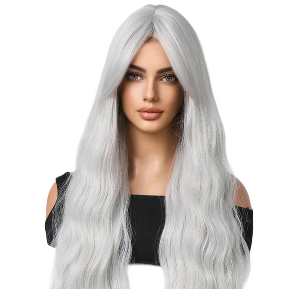 Synthetic Silver Hair Wig Extension