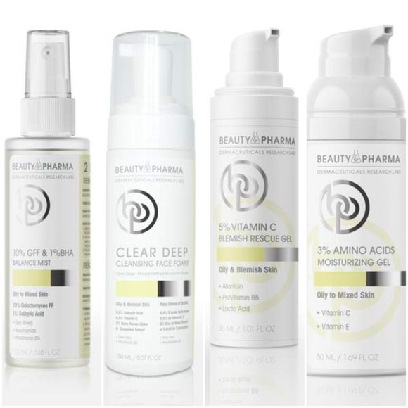 Professional Skincare Acne/Oily Prone Skin 4pc by Beauty Pharma