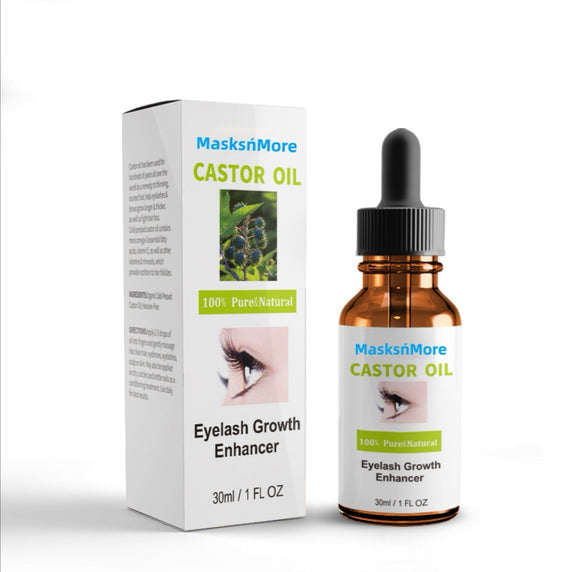 MnM Castor Oil Eye Lash and Brow Growth Enhancer - 30ml - Masks n More 