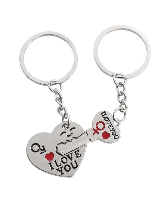 Heart and Key Ring