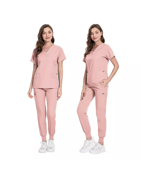 Esthetician Uniform Scrubs Jogger Uniform Set