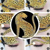 Cat Leopard Eyeliner Stencil - MasksńMore