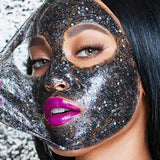 Charcoal and Collagen Glitter Mask - MasksńMore