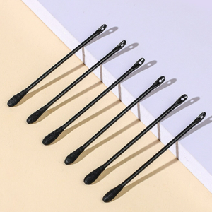 Black Disposable Pimple Popper Q Tips Cotton Swabs 10pcs