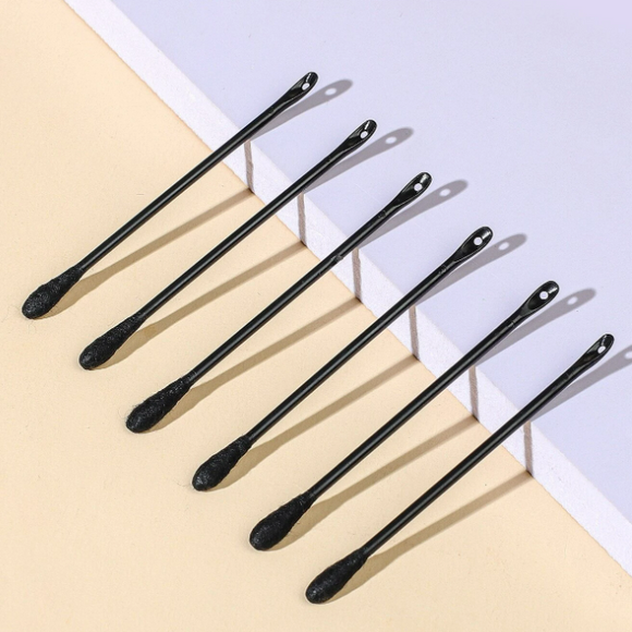 Black Disposable Pimple Popper Q Tips Cotton Swabs 10pcs