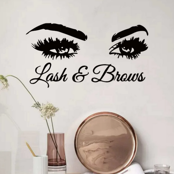 Spa Salon Decal Decor - Lash & Brows