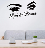 Spa Salon Decal Decor - Lash & Brows