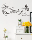 Spa Salon Decal Decor - Live, Laugh, Love