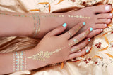 Metallic Gold/Silver Henna Tattoos - MasksńMore