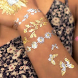 Metallic Gold/Silver Henna Tattoos - MasksńMore