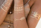 Metallic Gold/Silver Henna Tattoos - MasksńMore