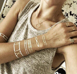 Metallic Gold/Silver Henna Tattoos - MasksńMore