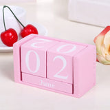 Perpetual Wooden Block Calendar Pink - MasksńMore
