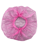 Pink Disposable Plastic Hair Caps 100pcs - MasksńMore
