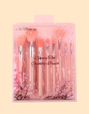 Pink Make Up Brush Set 8pcs - MasksńMore